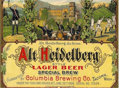 Image of the original Heidelberg Beer label