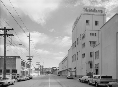 Image of the street view of the Columbia Brewing Co. building in the 1970s
